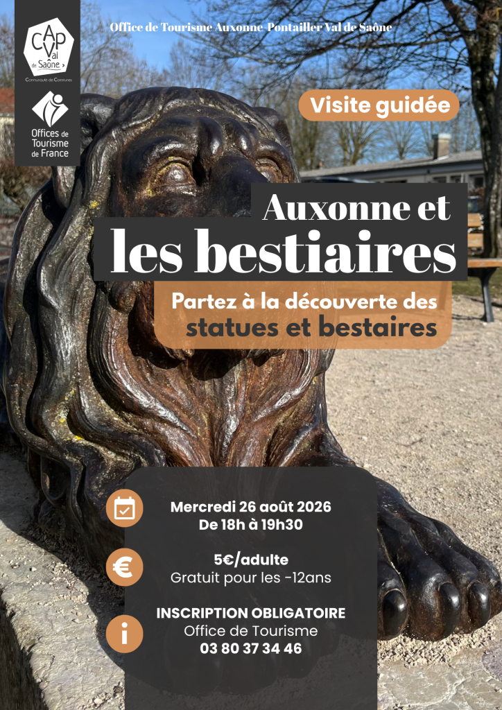 Affiche Visite guidée sur les bestiaires dans la ville d'Auxonne