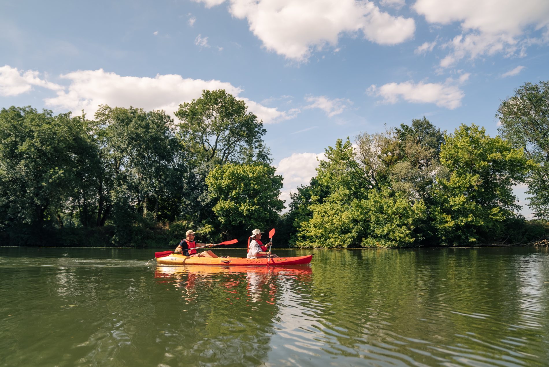 Balade en canoë sur la Saône