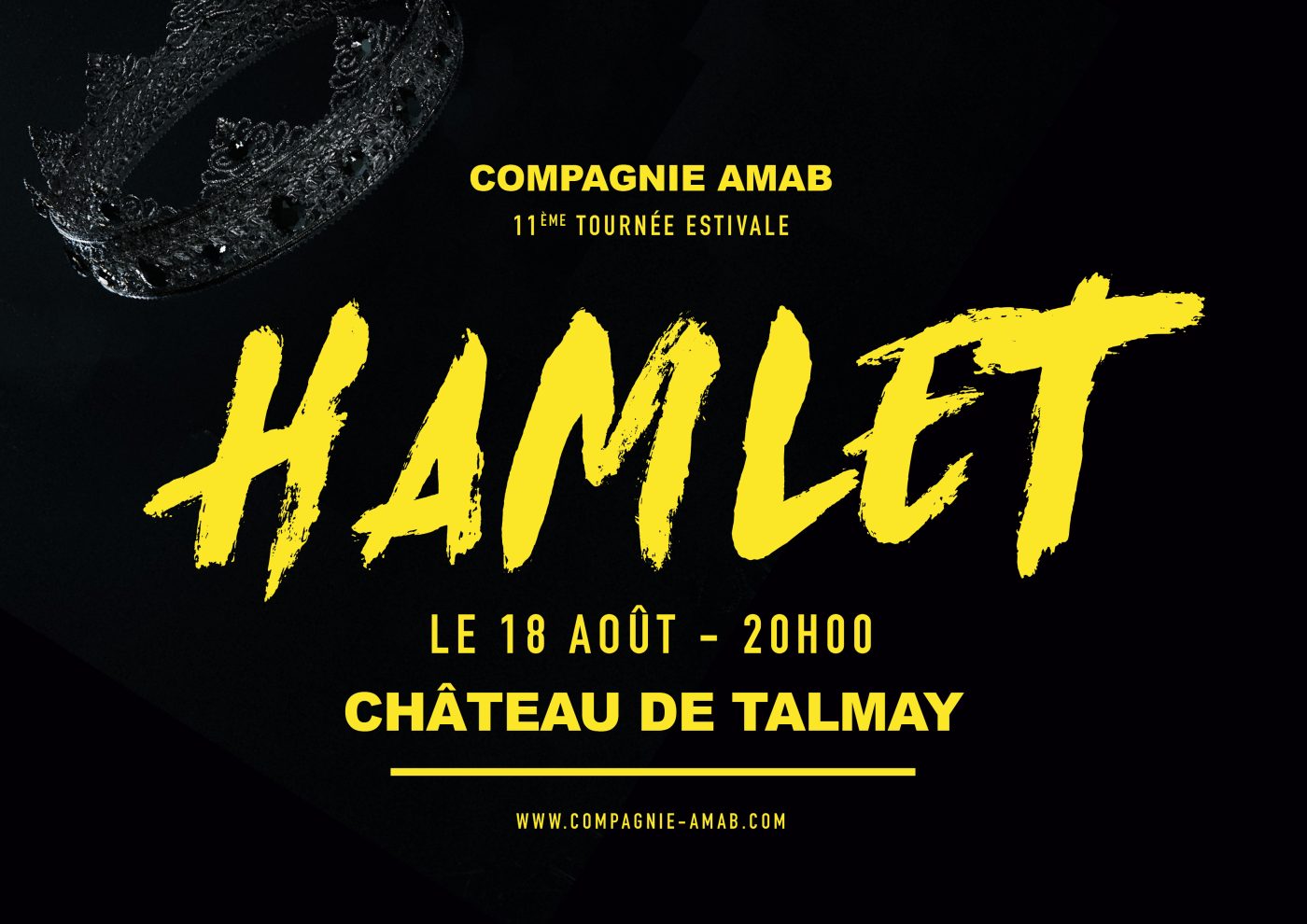 Théâtre de plein-air au Château de Talmay - HAMLET de Shakespeare par la compagnie AMAB